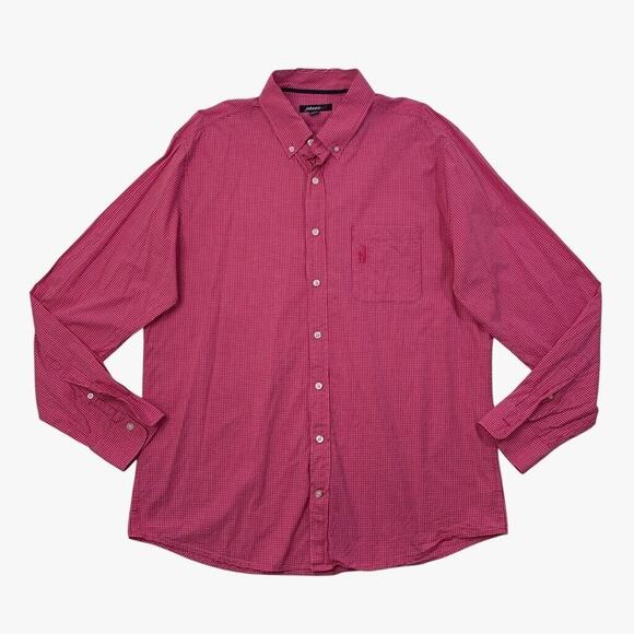 Johnnie O Shirt Mens XL Extra Large Honeysuckle White Cotton Check Button Down - Picture 1 of 9
